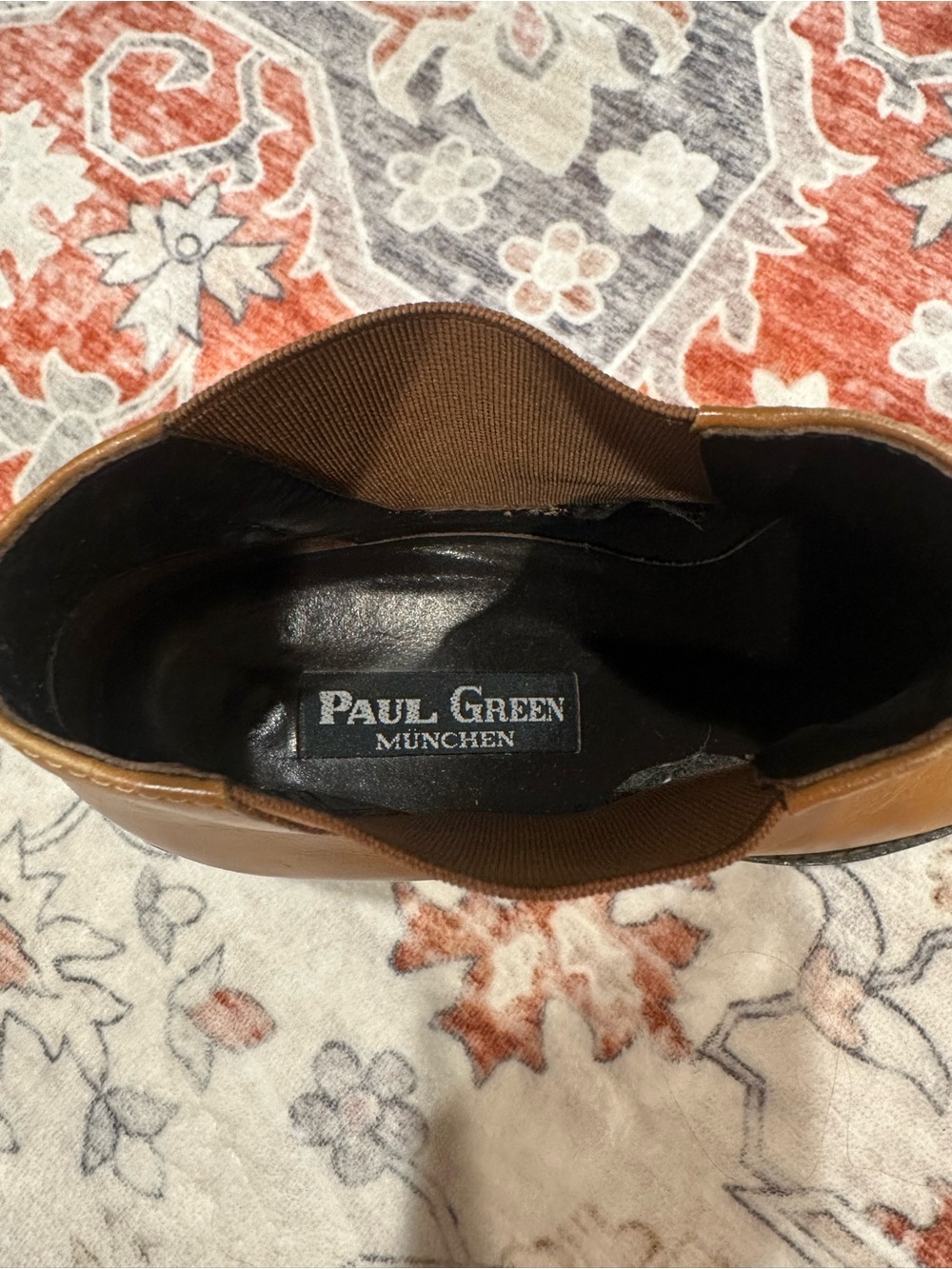 Paul Green Tan Leather Slip-On Heel